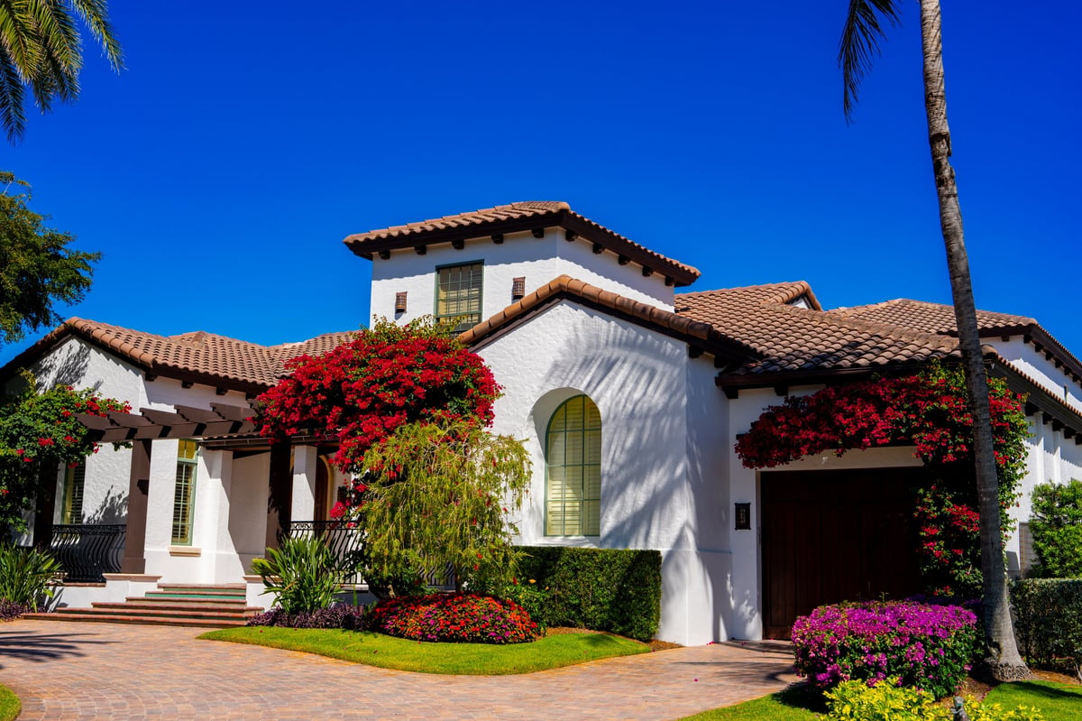 Naples, FL luxury house with tile roof